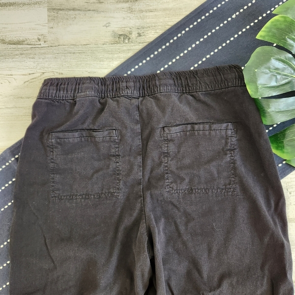 Banana Republic Elastic Waist Wide Leg Pants Black Size Extra Small - Picture 8 of 8